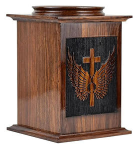 Venta al por mayor de urnas de cremación de madera hechas a mano de estilo moderno adulto hombre mujer funerario urnas decorativas - Product Image 4