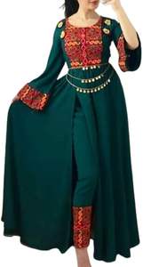 Robes pour femmes en velours et soie afghanes Kuchi faites à la main 2024 avec des motifs de broderie modernes, personnalisables pour les 4 saisons - Product Image 4