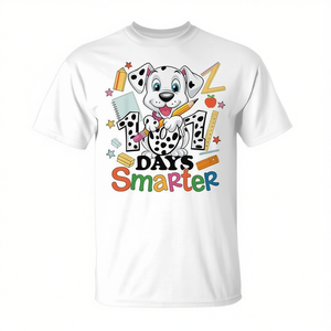 เสื้อยืดนักเรียนครูรูปสุนัขน่ารัก ฉลอง 101 วันแห่งความสุขที่โรงเรียนที่ฉลาดขึ้น เสื้อยืดนักเรียนครูรูปสุนัขน่ารักสำหรับโปรโมชั่น - Product Image 3