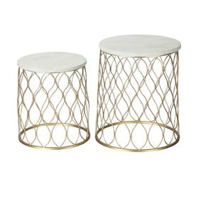 Mesa de centro de Metal con espejo para decoración del hogar, mesa de centro de lujo con revestimiento de oro y Metal, nuevo diseño - Product Image 5