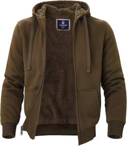 Sweat à capuche uni 100% coton délavé à l'acide - Product Image 1