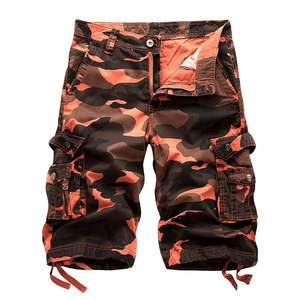 Shorts cargo décontractés pour hommes ajustables, de haute qualité, tricotés, teints en uni, respirants, écologiques, couleurs personnalisées, durables, service OEM - Product Image 1