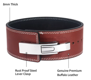 Ceinture d'haltérophilie en cuir PU de haute qualité de 6 pouces Logo personnalisé équipement de Fitness d'entraînement professionnel genou solide réglable - Product Image 3
