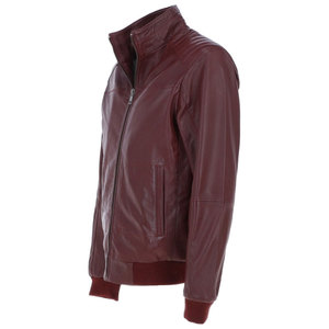 Competitive Price Men Genuine Leather Jackets Winter Turn-<b>down</b> Collar Front Logo All Sizes Custom Made - Product Image 3
