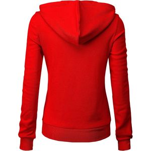 Sudaderas cálidas para mujer creadas con forro polar de algodón cepillado de gran tamaño con bordes acanalados y construcción moderna a la moda - Product Image 5