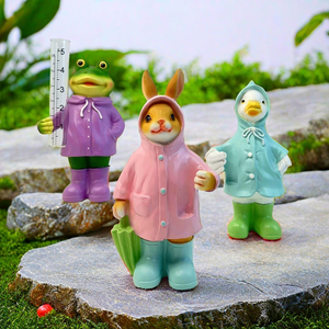 बगीचे की सजावट सटीक वर्षा मेंढक रेसिन लाडेन यार्ड/आउटडोर/पैटियो बारिश गेज - Product Image 4