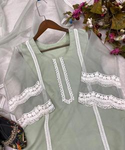 นวมคลุมหน้าสไตล์อินเดียปากีสถานพร้อมทําชุดผ้าฝ้ายผู้หญิงเย็บชุดผู้หญิงที่สง่างาม - Product Image 4