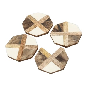 Wholesale Luxury Christmas Wine <b>Glass</b> <b>Coasters</b> Set Bone Inlay Classic Design Nice Quality OEM ODM Customized Super Sale - Product Image 1