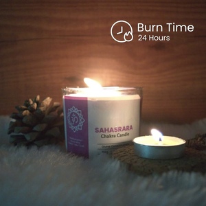 Bougie aromatique Sahasrara Chakra pour la méditation consciente Transformation de l'énergie positive et ambiance spirituelle paisible d'Inde - Product Image 2