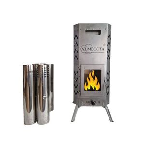 Calentador de Sauna Portátil ALMI-Flex a Leña para Tiendas de Campaña y Camping, Acero Inoxidable, 20 kg, Diseño Moderno Compacto, hasta 100 °C - Product Image 1