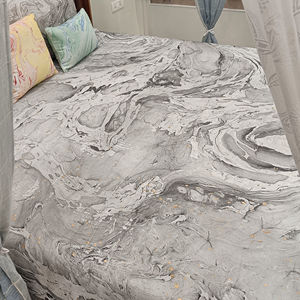 Juego de Edredón Reversible de Algodón Voile 100% Marino Otoñal, Hecho a Mano, Ecológico, para Todas las Estaciones, Relleno de Poliéster Transpirable, Negro - Product Image 1