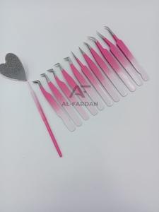 ชุดแหนบต่อขนตาจับเพชรสองสีชุดเต็มรูปหัวใจที่จับกระจกสีชมพูสีขาว - Product Image 3