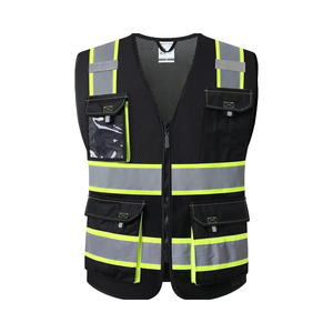 เสื้อกั๊กสะท้อนแสงสะท้อนแสงสะท้อนแสงมองเห็นได้ชัดเจนเสื้อกั๊กนิรภัยสำหรับงานก่อสร้างในอุตสาหกรรมมีกระเป๋าโลโก้ออกแบบได้ตามต้องการ - Product Image 5