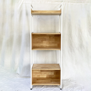ชั้นวางของไม้ยางพารา 60x32x161 ซม. สำหรับตกแต่งห้องนั่งเล่น รุ่น KS68096 - Product Image 5