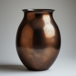 Jarrón de metal moderno con textura martillada y estructura alta diseñado para villas de lujo y decoración contemporánea elegante del hogar - Product Image 1