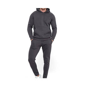 High Quality Heavyweight Men's <b>Zip</b> Hoodie Tracksuit Custom Logo Embroidery Factory-Fitted Essentials <b>Hooded</b> Collar - Product Image 6