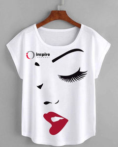 Nueva moda de lujo 100% algodón puro dibujos animados personalizados de talla grande 3D estampado marca mujeres diseñador camisetas por Inspire Apparel - Product Image 2