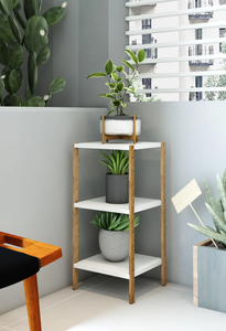 3-Tier Wooden <b>Corner</b> Shelf Decorative Side Table, Plant Stand & <b>Storage</b> <b>Unit</b> - Product Image 4