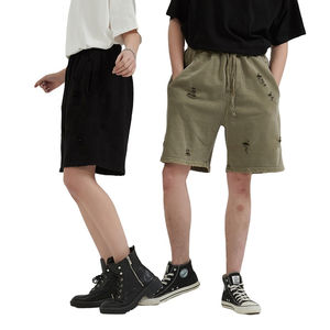 Vente en gros de shorts de fitness en coton épais pour hommes, shorts de jogging d'été avec cordon de serrage pour hommes - Product Image 4