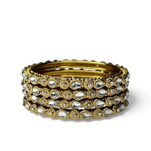 Juego de Brazaletes Étnicos de Perlas de Lujo, Joyería Nupcial India de Primera Calidad, Alta Demanda al por Mayor para Mujer - Product Image 2