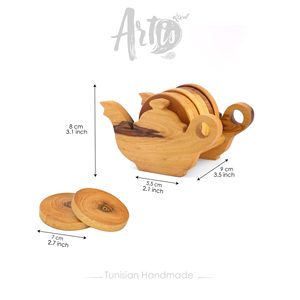 Juego de 6 posavasos de palisandro personalizados-Marca ArtisRaw Made in TN - Product Image 5
