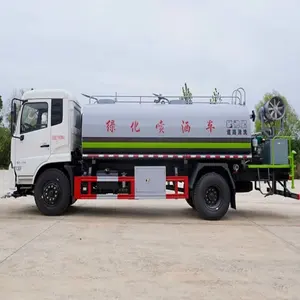 Dongfeng merek keranjang penyiraman Diesel baru 15000L baja tahan karat truk tangki penyiram air untuk dijual