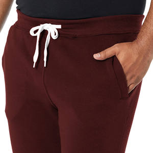 Pantalons pour hommes personnalisés polaire athlétique entraînement Jogger pantalons de survêtement hommes poche zippée cordon Gym Joggers pantalons pour hommes - Product Image 3