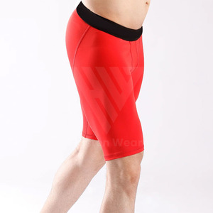 Good Quality Trending Style Custom Logo Print <b>Compression</b> <b>Shorts</b> Solid Color Outdoor Sports Activities Wear <b>Short</b> Pants Male - Product Image 4