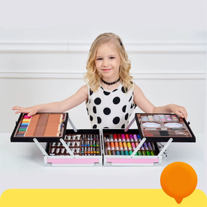 2024 nuevo artículo 145 Uds juegos de arte para adolescentes productos herramientas de pintura juego de dibujo para niños suministros de artes escolares L1 - Product Image 6