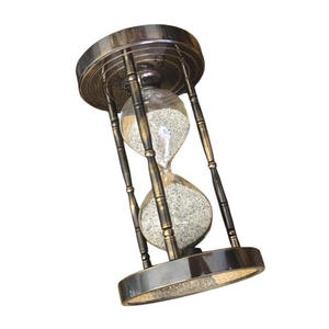 Sablier nautique en laiton poli de luxe Design marin antique pour cabine de bateau et décor à la maison côtière - Product Image 4