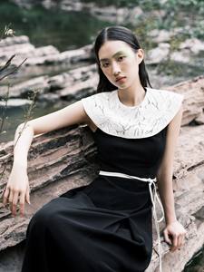 Vestidos formales de mujer de estilo elegante con correa floral etiquetas personalizadas Rory Midi vestido 100% poliéster Vietnam mayorista - Product Image 6