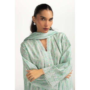 Ensemble décontracté d'été 3 pièces IUSTKSD-2037 en tissu imprimé avec broderies respirantes - Product Image 6