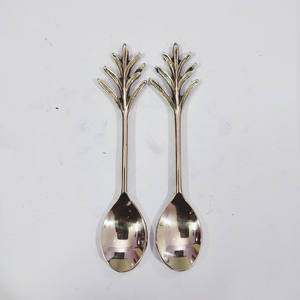 ล่าสุดจับทองเหลืองช้อนกาแฟด้านบนขาย Flatware การออกแบบใหม่สแตนเลสช้อนกาแฟที่มีคุณภาพที่ดีที่สุดในราคาที่ต่ำ - Product Image 2