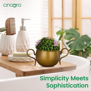 Classique Or Métal Roberi Bol Pots et Jardinières pour Jardin et Décorations pour la Maison par WB INC Inde - Product Image 5