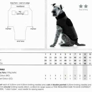 <b>Dog</b> Coat 11 sizes knitting pattern 8 ply light worsted Roll-neck sweater rug Back pocket sweater - Product Image 3