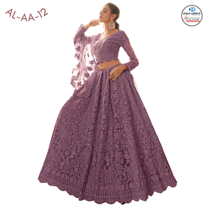 Impresionante blusa india tradicional Dupatta para fiestas de boda Heavy Stonework Beautiful Cording Bordado Lehenga Choli Set - Product Image 4