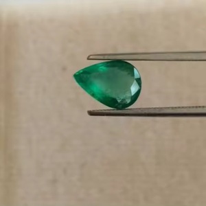Calidad AAA excelente 9,0*6,0 MM corte de pera verde esmeralda Natural IGI certificado fabricación de joyas piedras preciosas Zambia piedras preciosas sueltas - Product Image 1