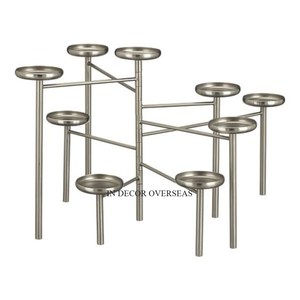 Designer d'art créatif moderne Look attrayant meilleure qualité aluminium coulé cuivre fini antique ensemble de 2 bougeoirs approvisionnement - Product Image 5