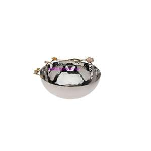 Cuenco Decorativo de Latón Hecho a Mano con Adorno de Pájaro - Product Image 4