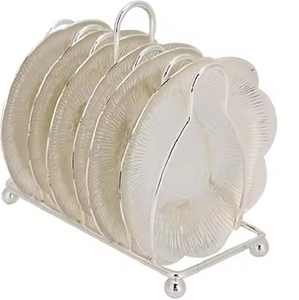 Stainless Steel Classic Eco-Friendly <b>Set</b> of <b>6</b> Coasters for Kitchen Tea Coffee Dining Table Top Decor by Decor Impex - Product Image 6