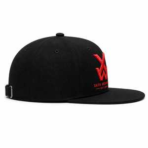 Casquette noire brodée à visière plate, style baseball, logo personnalisé, mode hip-hop, sport, broderie 3D, unisexe - Product Image 3