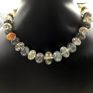 Perles de boule facettées en opale naturelle noire 11-19 mm pour la fabrication de bijoux fins, collier en pierres précieuses - Product Image 3