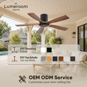 USA In Stock Solid Wood Blades <b>Ceiling</b> <b>Fan</b> 60 Inch No Light Reversible DC Motor with <b>Remote</b> <b>Control</b> for Living Room - Product Image 3