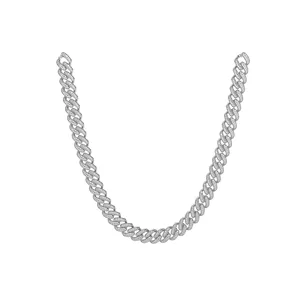 Collier à maillons cubains en or massif 18 carats style hip-hop Miami avec diamant naturel glacé Collier ras du cou personnalisé avec diamants - Product Image 2