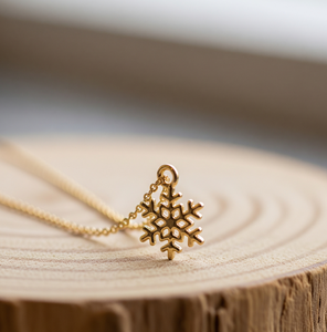 925 Sterling <b>Silver</b> <b>Necklace</b> with High Quality <b>Rose</b> Gold Plated Snowflake Pendant Premium Fine Chains for Christian Gift - Product Image 2