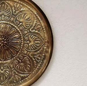 Handmade <b>Metal</b> Wall Hanging Unique Pattern Design Plate for Living Room Decor for Christmas Gifts Awards Parking Warning Purpose - Product Image 6