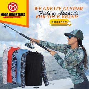 Camisa de pesca transpirable de secado rápido para hombre, deportiva, personalizada, estampado de camuflaje, de talla grande, manga larga - Product Image 6