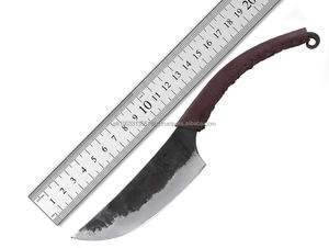 Cuchillo medieval antiguo forjado a mano con mango de forja a mano y funda de cuero fino Cuchillos vikingos de caza medieval - Product Image 3