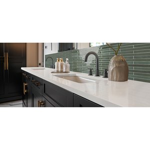 Perla White Quartz Crystal Composition Big Slab 15-30mm Thickness Modern Design Waterproof Durable Eco-Friendly Kitchen - Product Image 3