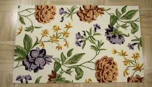 Haute qualité fait à la main Premium touffeté laine brodé abstrait fleur tapis soie matériel rouleau pour travail à domicile salon chambre prière - Product Image 3